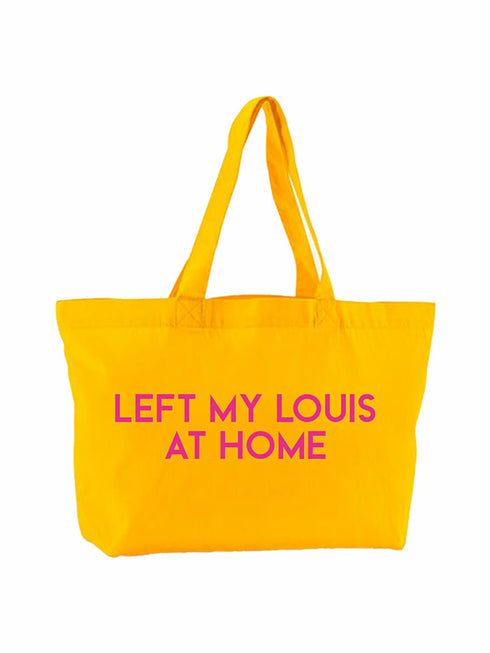 Canvas Shopping Bag Louis Neon Pink Velvet
